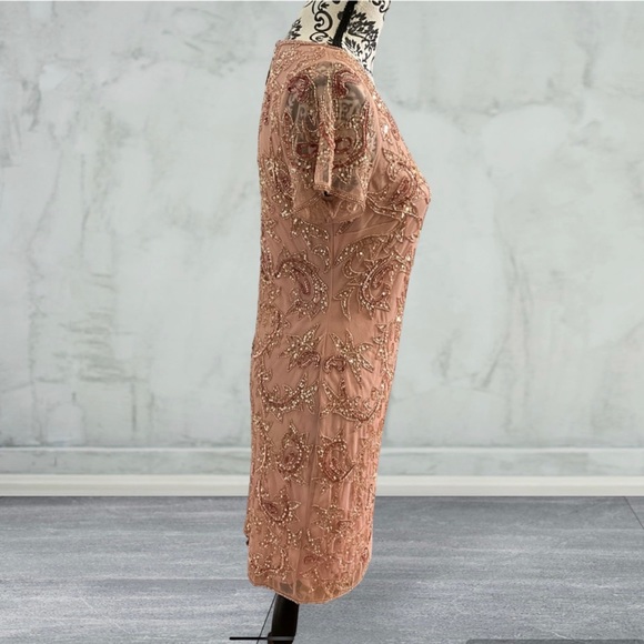 Nordstrom Beaded Mesh Cocktail Dress Sz6 NWT - Picture 4 of 6